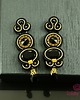 kolczyki soutache Czarno złote kolczyki sutasz 3