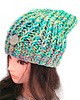 czapki damskie Czapka HandMade Zima Uniwersalna Beanie Smerfetka 1