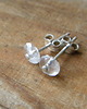 kolczyki wire wrapping jasny kwarc różowy -  kolczyki sztyfty 1