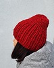 czapki damskie czapka HANDMADE czerwona 1