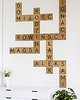 napisy dekoracyjne i tabliczki Litery scrabble, z drewna, drewniana krzyżówka 3