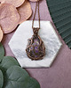 wisiory Miedziany wisiorek wire wrapping z purpurytem #465 1