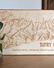 Ozdoby na ścianę Drewniana mapa Tatr z możliwością dedykacji, Tatry na prezent 7
