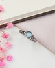 pierścionki srebrne Pierścionek Akwamaryn regulowany stal chirurgiczna handmade 2