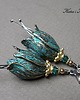 kolczyki swarovski Kolczyki Swarovski Antyczne dzwonki -blue patina 3