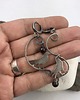 kolczyki wire wrapping Kruki z granatami 2