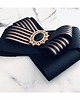 broszki Czarna Brosza z paskami Rose Gold 2