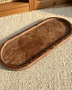 dodatki - różne Podstawka/ taca dekoracyjna z gipsu ekologicznego brązowa 230x100mm 1