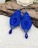 kolczyki soutache Verra kolczyki sutasz chabrowe lekkie wieczorowe z kryształkami 2