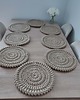podkładki do kuchni Komplet podkładek szydełkowych pod talerze ze sznurka 8szt-32cm 5