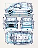 t-shirty męskie koszulka FIAT MULTIPLA NEW & OLD tshirt 1