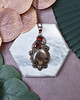 wisiory Miedziany wisiorek wire wrapping z jaspisem i granatem #484 1