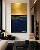 obrazy MORSKA ZATOKA - ręcznie malowany obraz na płótnie 80x160cm 2