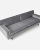 sofy i szezlongi Sofa HELSINKI srebrny welur, skandynawski design 3