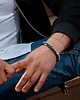 biżuteria męska Czarne kostki na sznurku - bransoletka męska KULKA MAN 1