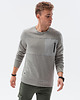 bluzy męskie Bluza męska bez kaptura z kieszonką - szara V4 B1355 2