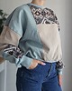 bluza bez kaptura damska Bluza patchwork - Aztec Mosaic - One of a kind - oversize 3