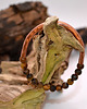 bransoletki - inne Bransoletka miedziana handmade z koralikami: tygrysie oko (matowe) 1