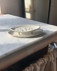 mydelniczki Handmade Ceramiczna Mydelniczka Podłużna z Odpływem Biała z Piegami 2