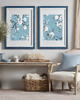 grafiki i ilustracje DWA PLAKATY niebieskie chinoiserie, kwiaty, kwitnąca jabłoń 4