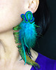 kolczyki soutache Kolczyki soutache z piórkami 2