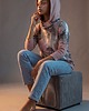 bluza z kapturem damska Bluza Auri Lili Guna Paryż różowe parasolki oversize M/38 unikat 6