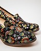 botki damskie SKÓRZANE PÓŁBUTY ZAPATO 250 CZARNE LIŚCIE 2