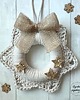 wianki bożonarodzeniowe Wianek świąteczny handmade ze sznurka Gwiazdka 1
