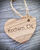 breloki Brelok serce z drewna, Kocham Cię 1