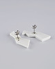 kolczyki ceramiczne Kolczyki z Porcelany Origami Paw Białe 1