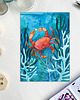 kartki okolicznościowe - wydruki Crab kartka okolicznościowa z kopertą i krabem 4