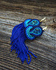 kolczyki soutache Kobaltowo-turkusowe kolczyki sutasz 5