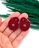 kolczyki soutache Kolczyki sutasz bordowe sztyfty Largo z piaskiem pustyni małe lekkie 1
