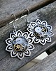 kolczyki z żywicy Kolczyki Silver Flowers 1 2