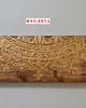 wieszaki Drewniany wieszak na klucze w stylu rustykalnym: wzór mandali, 4 haczyki 4