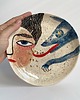 Ozdoby na ścianę Ceramiczny talerz dekoracyjny z wilkiem 6
