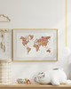 plakaty Plakat do Kolorowania Mapa Świata Kwiaty 50x70cm 2