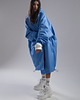 płaszcze damskie Ocieplany Płaszcz longline hoodie oversize baby blue 5