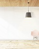lampy wiszące Granatowa lampa wisząca do salonu SARI VELUR z welurowym kloszem 1