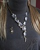 Biżuteria ślubna Komplet ślubny kryształ górski i perły unikat ręcznie robiony ELEGANCKO 3