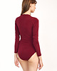 body damskie Bluzka body w kolorze bordo 2