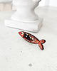 broszki Broszka RYBKA18 śledzik ręcznie haftowana przypinka morska 1