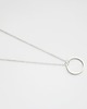 naszyjniki - inne Rhodium Plated Circle Necklace 6