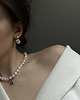 kolczyki pozłacane Kolczyki z różowego złota z białymi perłami SWAROVSKI CRYSTAL 6