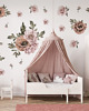 naklejki ścienne do pokoju dziecka KWIATY PIWONIE RETRO RÓŻE NAKLEJKI NA ŚCIANĘ boho 1