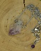 wisiory Krótki naszyjnik jasny surowy ametyst wire wrapping 1