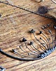 wisiory Niezwykły duży metalowy naszyjnik z grzybami w stylu boho hipie 1