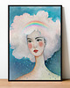 plakaty Plakat Fine Art giclee PANNA CHMURKA 1