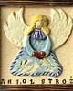 Ozdoby na ścianę Anioł Stróż - dekor ceramiczny w ramce 1