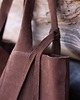 torby na ramię TORBA SHOPPER BRĄZ CIGARO WELUr 3